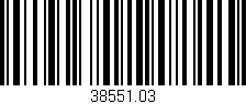 Código de barras (EAN, GTIN, SKU, ISBN): '38551.03'