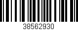 Código de barras (EAN, GTIN, SKU, ISBN): '38562930'