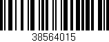 Código de barras (EAN, GTIN, SKU, ISBN): '38564015'