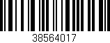 Código de barras (EAN, GTIN, SKU, ISBN): '38564017'
