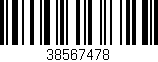 Código de barras (EAN, GTIN, SKU, ISBN): '38567478'