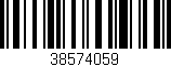 Código de barras (EAN, GTIN, SKU, ISBN): '38574059'