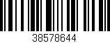 Código de barras (EAN, GTIN, SKU, ISBN): '38578644'