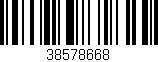 Código de barras (EAN, GTIN, SKU, ISBN): '38578668'