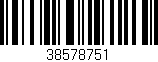 Código de barras (EAN, GTIN, SKU, ISBN): '38578751'