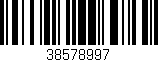 Código de barras (EAN, GTIN, SKU, ISBN): '38578997'