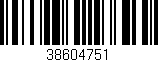 Código de barras (EAN, GTIN, SKU, ISBN): '38604751'