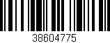 Código de barras (EAN, GTIN, SKU, ISBN): '38604775'