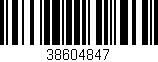 Código de barras (EAN, GTIN, SKU, ISBN): '38604847'