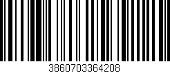 Código de barras (EAN, GTIN, SKU, ISBN): '3860703364208'