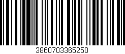 Código de barras (EAN, GTIN, SKU, ISBN): '3860703365250'