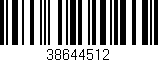 Código de barras (EAN, GTIN, SKU, ISBN): '38644512'