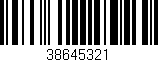 Código de barras (EAN, GTIN, SKU, ISBN): '38645321'