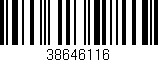 Código de barras (EAN, GTIN, SKU, ISBN): '38646116'