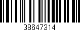 Código de barras (EAN, GTIN, SKU, ISBN): '38647314'