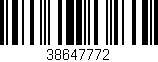 Código de barras (EAN, GTIN, SKU, ISBN): '38647772'