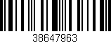 Código de barras (EAN, GTIN, SKU, ISBN): '38647963'