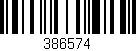 Código de barras (EAN, GTIN, SKU, ISBN): '386574'