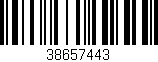 Código de barras (EAN, GTIN, SKU, ISBN): '38657443'