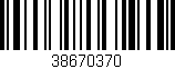 Código de barras (EAN, GTIN, SKU, ISBN): '38670370'