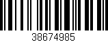 Código de barras (EAN, GTIN, SKU, ISBN): '38674985'