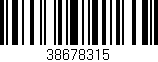 Código de barras (EAN, GTIN, SKU, ISBN): '38678315'