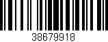 Código de barras (EAN, GTIN, SKU, ISBN): '38679918'