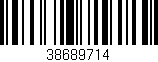 Código de barras (EAN, GTIN, SKU, ISBN): '38689714'