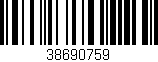 Código de barras (EAN, GTIN, SKU, ISBN): '38690759'
