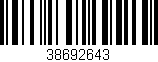 Código de barras (EAN, GTIN, SKU, ISBN): '38692643'