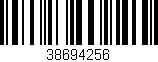 Código de barras (EAN, GTIN, SKU, ISBN): '38694256'