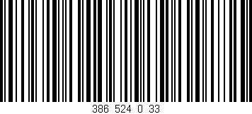 Código de barras (EAN, GTIN, SKU, ISBN): '386_524_0_33'