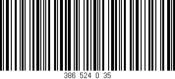 Código de barras (EAN, GTIN, SKU, ISBN): '386_524_0_35'