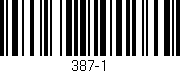 Código de barras (EAN, GTIN, SKU, ISBN): '387-1'