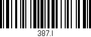 Código de barras (EAN, GTIN, SKU, ISBN): '387.I'