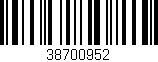 Código de barras (EAN, GTIN, SKU, ISBN): '38700952'