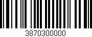 Código de barras (EAN, GTIN, SKU, ISBN): '3870300000'