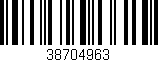 Código de barras (EAN, GTIN, SKU, ISBN): '38704963'