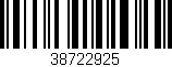 Código de barras (EAN, GTIN, SKU, ISBN): '38722925'