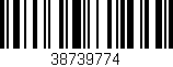 Código de barras (EAN, GTIN, SKU, ISBN): '38739774'