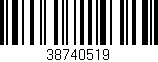 Código de barras (EAN, GTIN, SKU, ISBN): '38740519'