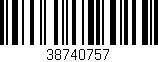 Código de barras (EAN, GTIN, SKU, ISBN): '38740757'