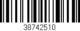 Código de barras (EAN, GTIN, SKU, ISBN): '38742510'