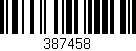 Código de barras (EAN, GTIN, SKU, ISBN): '387458'