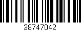 Código de barras (EAN, GTIN, SKU, ISBN): '38747042'