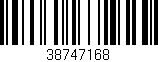 Código de barras (EAN, GTIN, SKU, ISBN): '38747168'
