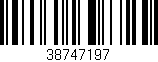 Código de barras (EAN, GTIN, SKU, ISBN): '38747197'