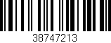Código de barras (EAN, GTIN, SKU, ISBN): '38747213'