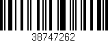 Código de barras (EAN, GTIN, SKU, ISBN): '38747262'