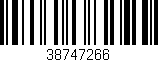 Código de barras (EAN, GTIN, SKU, ISBN): '38747266'